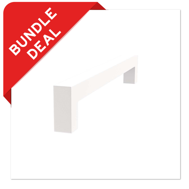 Sluitwerkpakketten met Deurgreep 20x300 Squared Wit